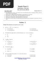 MA Sample Paper 8 Unsolved