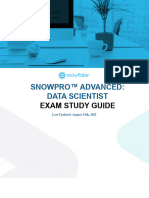 Snowpro™ Advanced: Data Scientist: Exam Study Guide