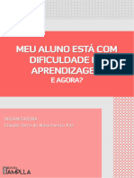 O Meu Aluno Está Com Dificuldades de Aprendizagem e Agora