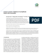 Research Article: Positive Periodic Solutions of An Epidemic Model With Seasonality