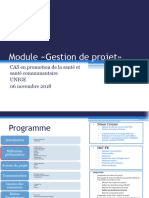 6 Novembre 2018 Module Gestion de Projet CAS Santé Communautaire