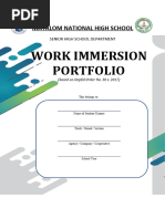 SHS Work Immersion Portfolio MNHS