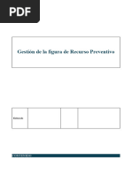 Gestión de La Figura de Recurso Preventivo