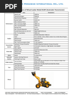 Qingdao Promising International Co., LTD.: Main Technical Parameters of Wheel Loader Model ZL20F (Automatic Transmission)