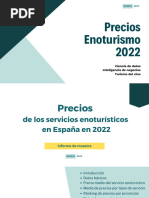 Informe Precios de Enoturismo 2022 en España