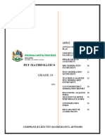 GR 10 - Mathematics Composite SBA Documents - 2023