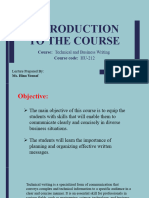 Introduction To The Course