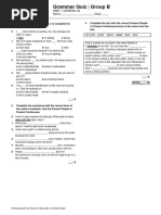 HighNote3 Grammar Quiz Unit01A GroupB