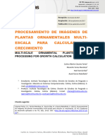 Procesamiento de Imágenes de Plantas Ornamentales Multi-Escala para Calcular SU Crecimiento