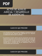 Actos de Auxilio Judicial y Desarrollo de Audiencias