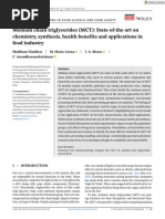 Comp Rev Food Sci Food Safe - 2022 - Nimbkar - Medium Chain Triglycerides MCT State of The Art On Chemistry Synthesis