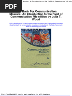 Full Test Bank For Communication Mosaics An Introduction To The Field of Communication 7Th Edition by Julia T Wood PDF Docx Full Chapter Chapter