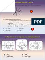 Electrostatics MCQs 2homework 2