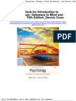 Full Test Bank For Introduction To Psychology Gateways To Mind and Behavior 14Th Edition Dennis Coon PDF Docx Full Chapter Chapter