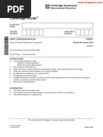 Cambridge IGCSE: First Language English 0500/21