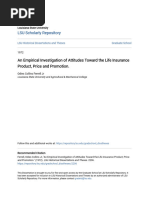 An Empirical Investigation of Attitudes Toward The Life Insurance