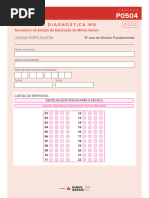 Avaliação Diagnóstica MG: Língua Portuguesa