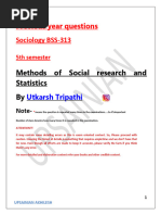 Pyq's Bss-313-Methods of Social Research and Statistics