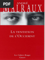 Malraux Andre La Tentation de L Occident