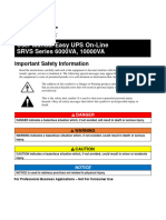 User Manual Easy UPS On-Line SRVS Series 6000VA, 10000VA: Important Safety Information