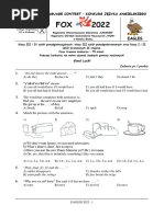 2022 - Konkurs Języka Angielskiego - FOX - Grupa Eagles