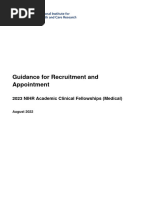 2023 NIHR ACF Guidance For Recruitment and Appointment (Medical) v1.0