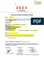 Permiso Formal de Salida 2024 Luminarias 14 Febrero A Mantenimiento Quintanilla