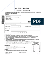 Question Paper Principles of Mechanical Engineering