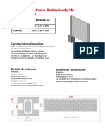 Ficha Tecnica de Cerco Perimetrico Prefabricado