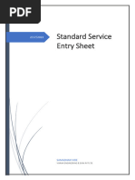 Standard Service Entry Sheet