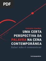 Uma Certa Perspectiva Da Palavra Na Cena Contemporanea