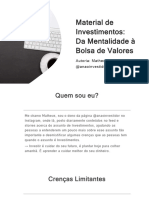 Material de Investimentos - Da Mentalidade À Bolsa de Valores