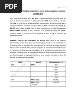 Contrato de Edición Musical y Licencia de Derechos