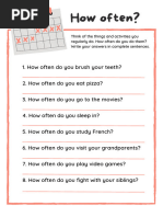 How Often ESL Worksheet