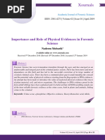 Importance and Role of Physical Evidence