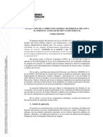 Instrucción de La Dirección General de Personal Relativa Al Personal Auxiliar de Educación Especial CURSO 2022/2023