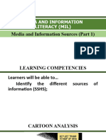 The Media and Information Sources Part 1