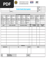 Daily Inspection Checklist (For HSE Personnel)