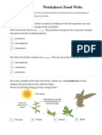 Worksheet - Food Webs - Nagwa