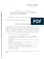 Loi N°10-2017 Du 9 Mars 2017 Portant Code Relatif À La Transparence