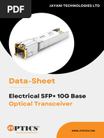 10G Electrical Optical Transceiver Data Sheet by JTOPTICS