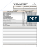 Check List de Manutenção de Máquina de Solda