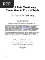 Use of Data Monitoring Committies in Clinical Trials - Guidence For Industry - Drfat