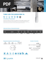 Ficha Técnica TUBO LED T8 ILUKON 18W UL