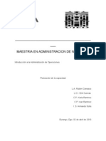 La Planeación Estratégica de La Capacidad de Producción