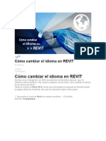 Cambio Idioma Revit 2019