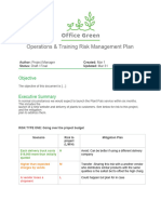 Activity Template - Risk Management Plan