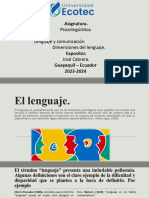 El Lenguaje y Comunicacion y Dimensiones Del Lenguaje