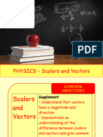 Scalars and Vectors