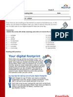 At L La Grade 8 Reading Digital Footprint